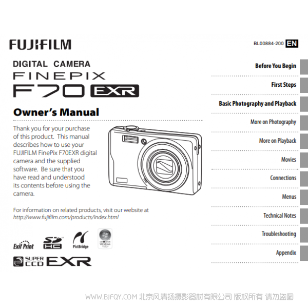 富士F75EXR F70exr 數(shù)碼照相機(jī) owner manual Fujifilm說明書下載 使用手冊 pdf 免費(fèi) 操作指南 如何使用 快速上手