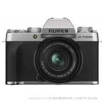 富士 XT200 X-T200 無反相機 2420萬像素的靜態圖像，通過寬銀幕翻轉液晶觸摸屏幾乎可以從任何角度錄制4K UHD視頻。
