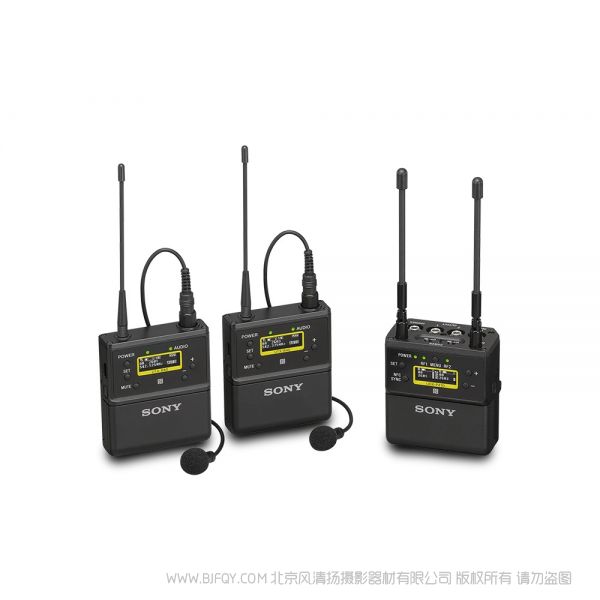 索尼 UWP-D27  一拖二 B40x2，P41Dx1 無線腰包式麥克風(fēng)套件，帶腰包式發(fā)射器、2 通道便攜式接收器、領(lǐng)夾式麥克風(fēng)和配件